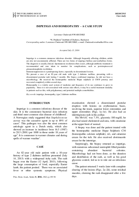 Impetigo in adults image