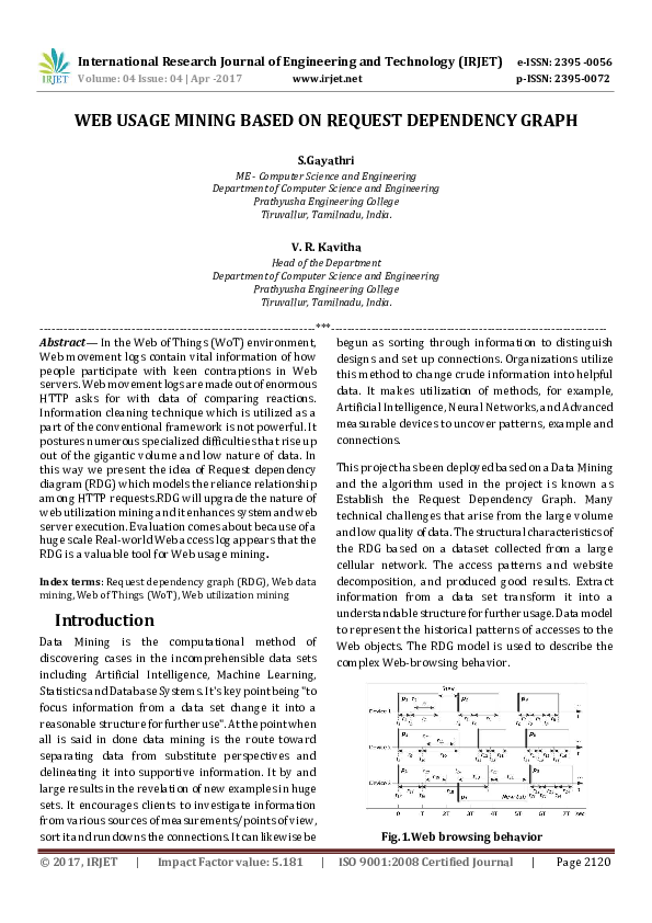 (PDF) WEB USAGE MINING BASED ON REQUEST DEPENDENCY GRAPH