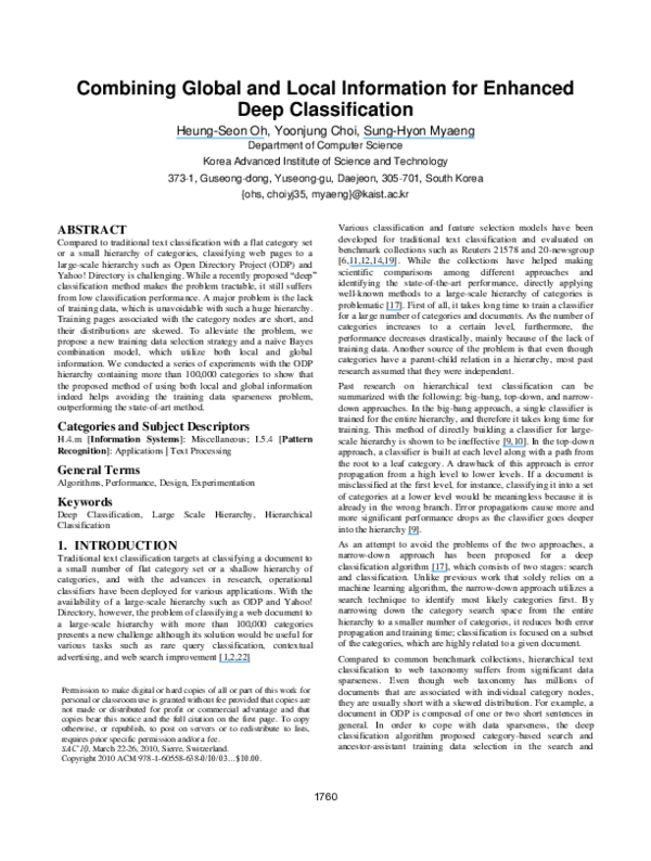 (PDF) Combining global and local information for enhanced deep ...