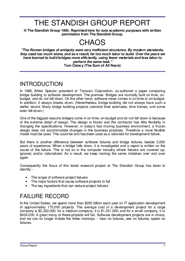 (PDF) THE STANDISH GROUP REPORT