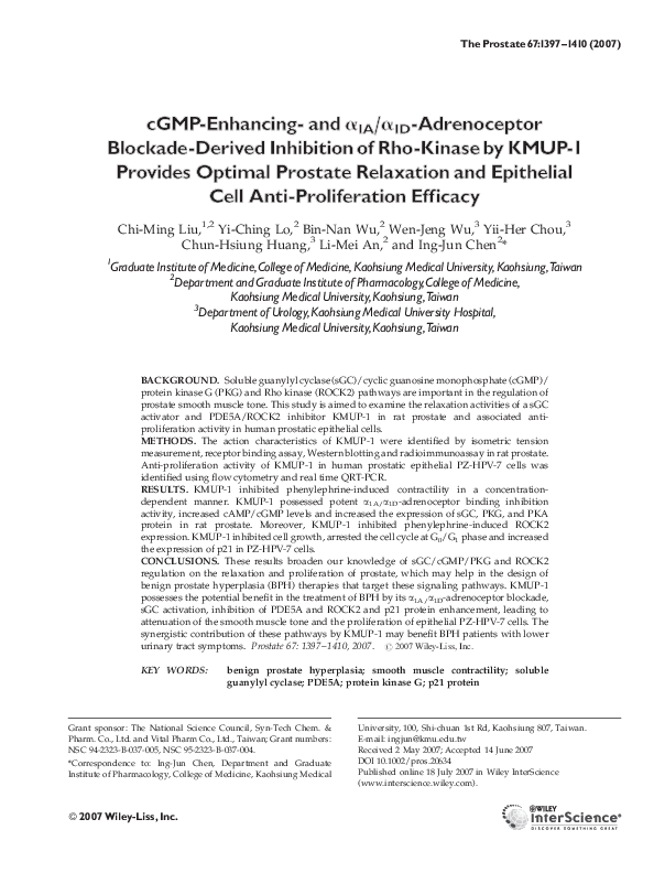 (PDF) cGMP-enhancing- and alpha1A/alpha1D-adrenoceptor blockade-derived ...