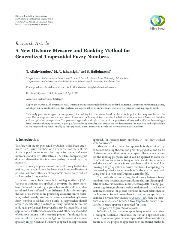 (PDF) A New Distance Measure and Ranking Method for Generalized ...