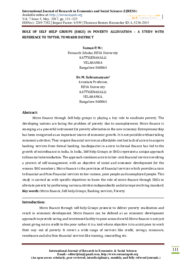 pdf-role-of-self-help-groups-shgs-in-poverty-alleviation-a-study