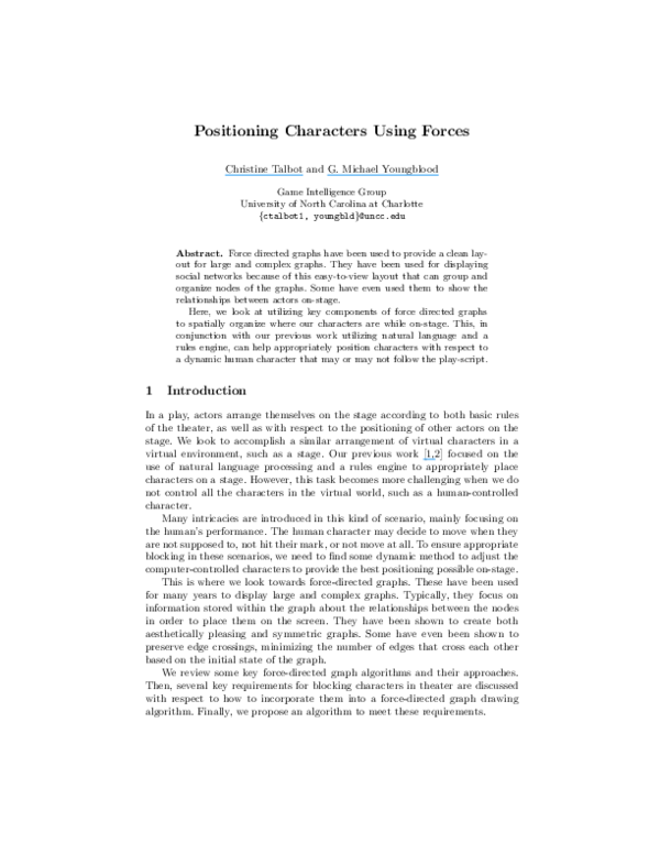 (PDF) Positioning Characters Using Forces