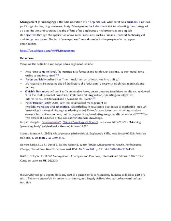 (DOC) Management