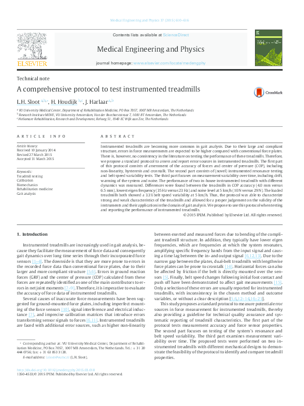 (PDF) A comprehensive protocol to test instrumented treadmills