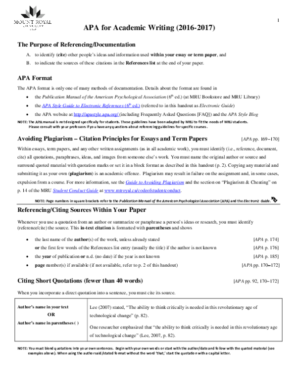 apa format word 2017