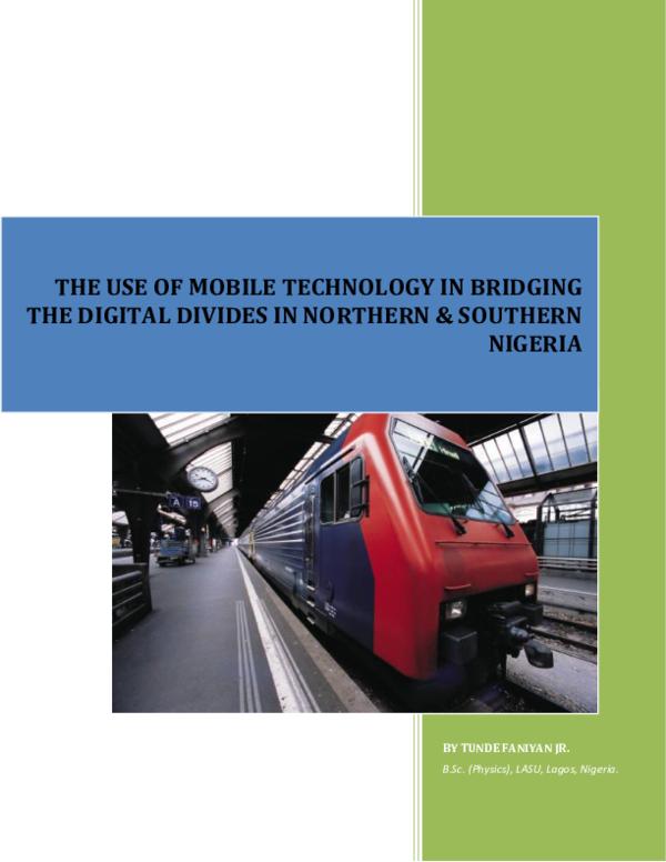 (PDF) BY TUNDE THE USE OF MOBILE TECHNOLOGY IN BRIDGING THE DIGITAL ...