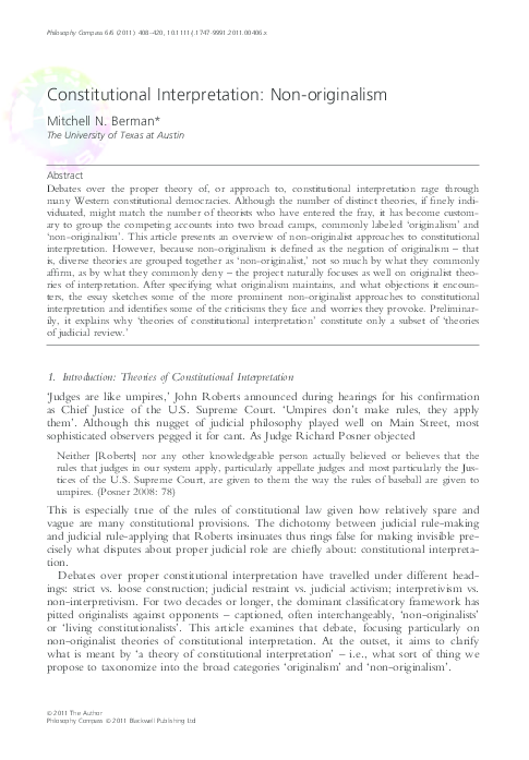 Is originalism our law picture