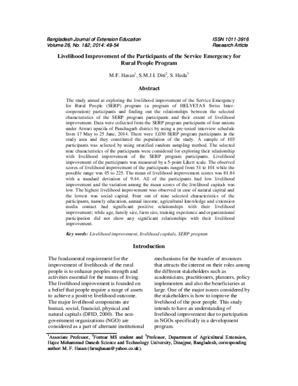 Examples of livelihood projects image