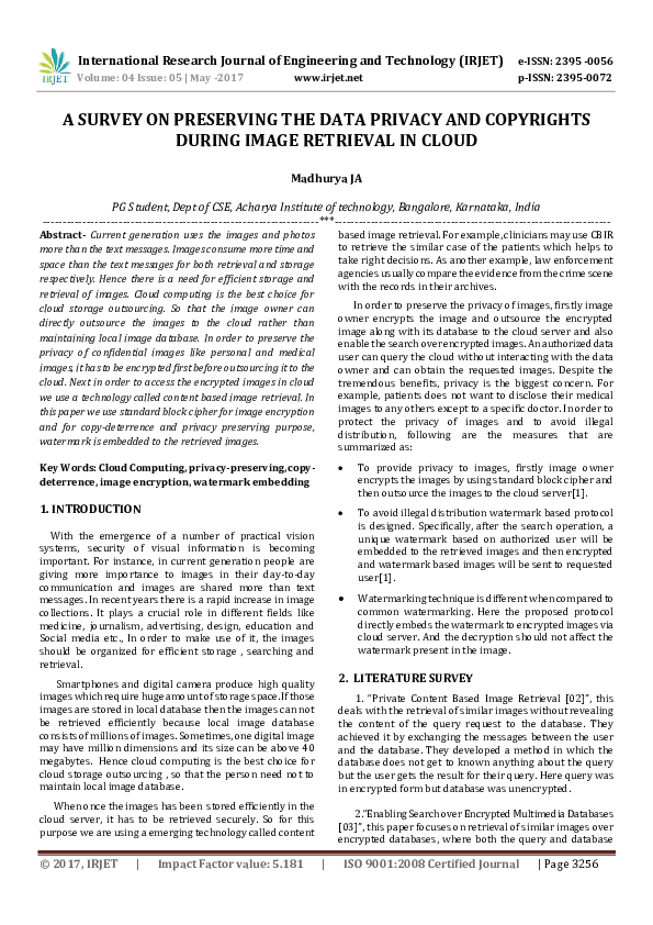 (PDF) A SURVEY ON PRESERVING THE DATA PRIVACY AND COPYRIGHTS DURING ...