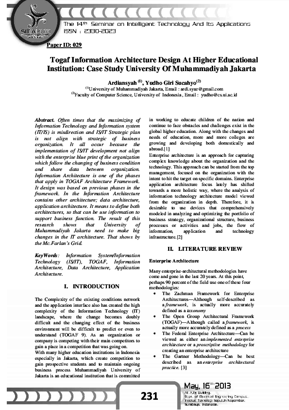 Togaf practical examples picture