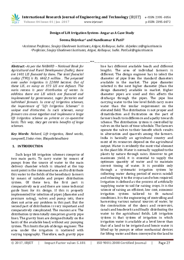Methods of lift irrigation image