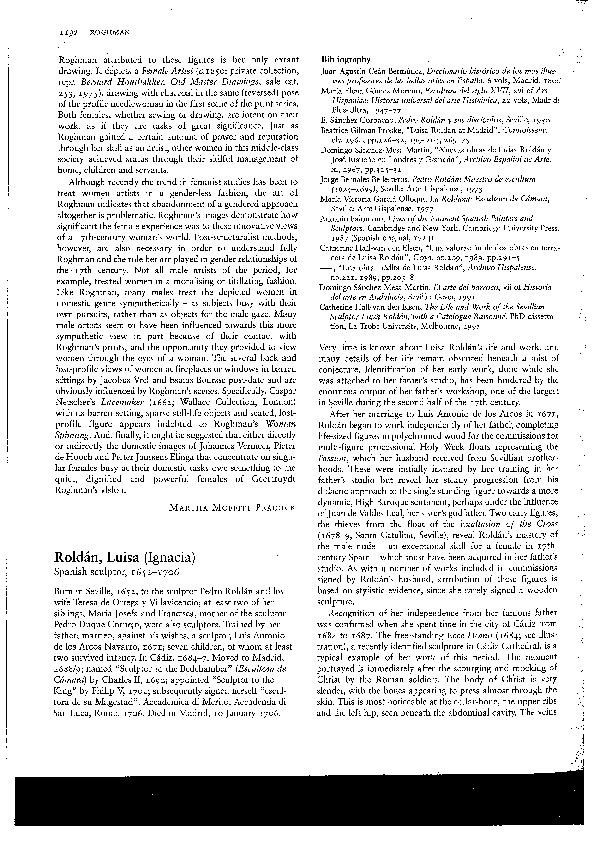 (PDF) Luisa Roldán, Seventeenth Century Sculptor