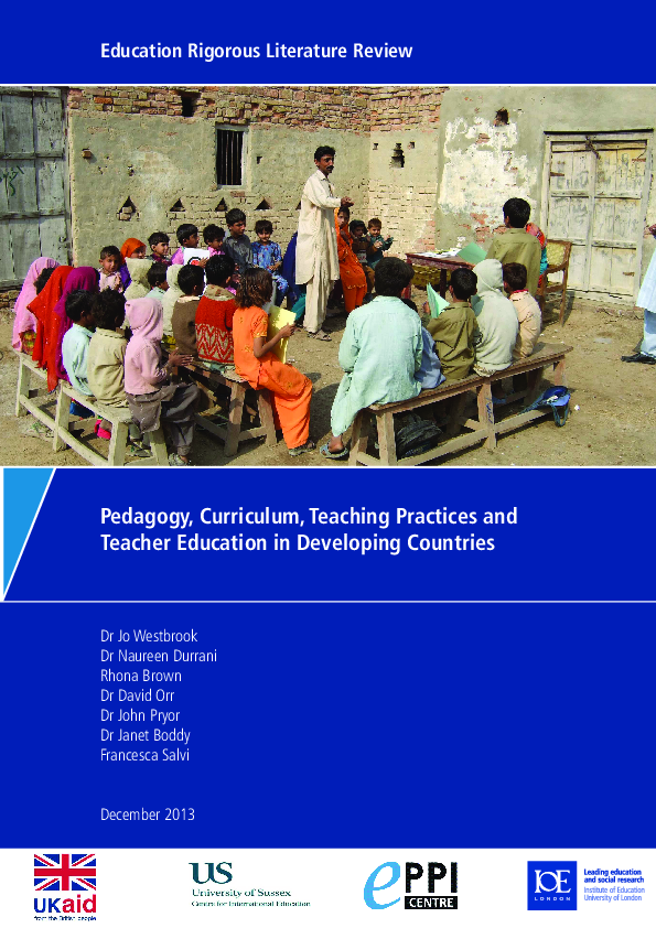 (PDF) Pedagogy, curriculum, teaching practices and teacher education in ...
