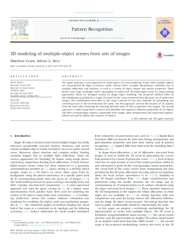 (PDF) 3D modeling of multiple-object scenes from sets of images ...
