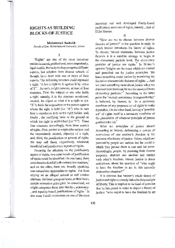 (PDF) Rights As Building Blocks Of Justice