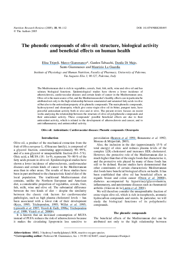 (PDF) Citrus flavonoids Molecular structure, biological activity and nutritional properties A