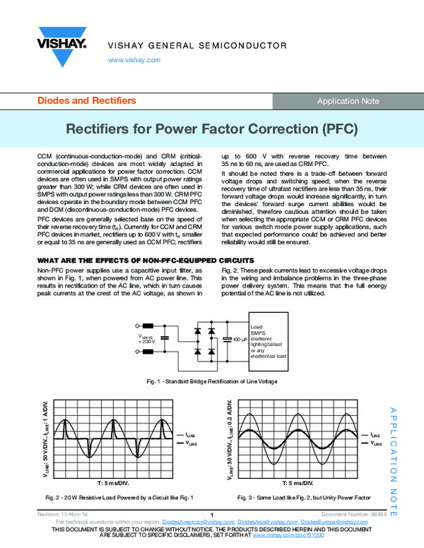 (PDF) Diodes and Rectifiers Rectifiers for Power Factor Correction (PFC MALA RA Academia.edu