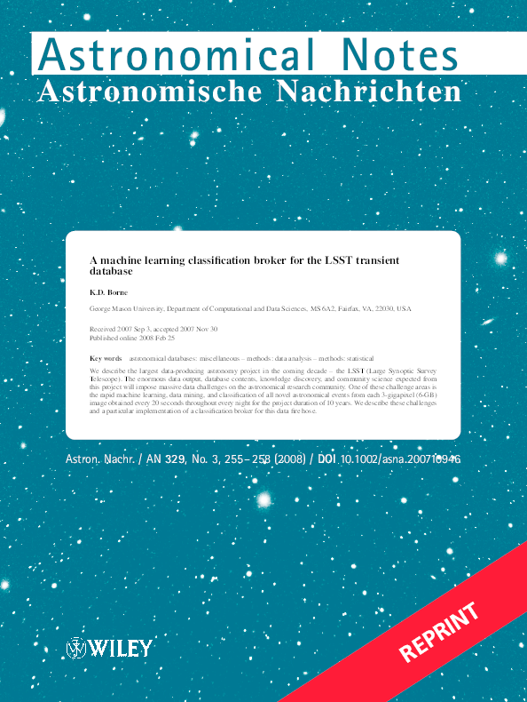  pdf a machine learning classification broker for the lsst transient
