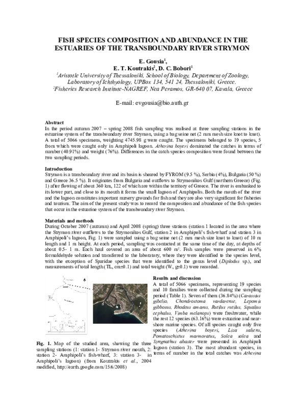(PDF) Fish Species Composition and Abundance in the Estuaries of the ...