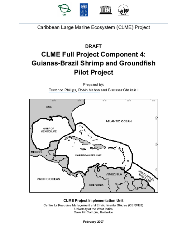 (PDF) CLME Full Project Component 4: Guianas-Brazil Shrimp and ...