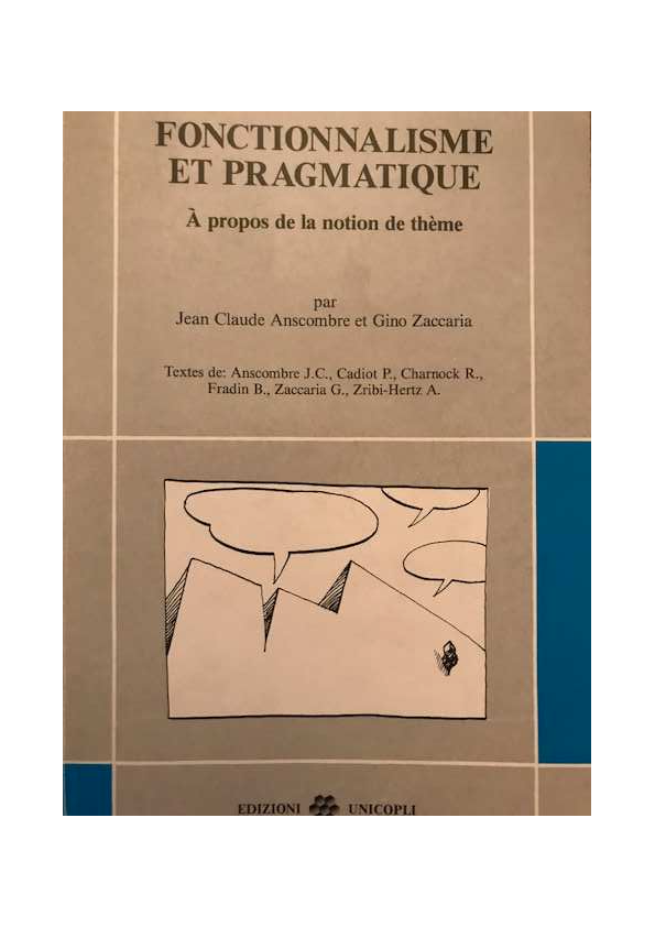Pdf Fonctionnalisme Et Pragmatique Gino Zaccaria Academia Edu