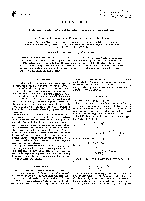 (PDF) Performance analysis of a modified solar array under shadow ...