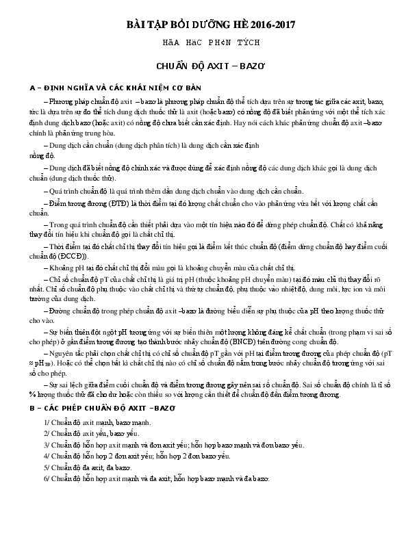 First page of “CHUYEN DỀ CHUẨN DỘ”