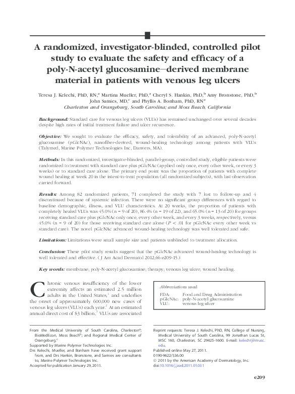 (PDF) A randomized, investigator-blinded, controlled pilot study to ...