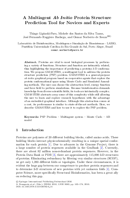 (PDF) A Multiagent Ab Initio Protein Structure Prediction Tool for ...