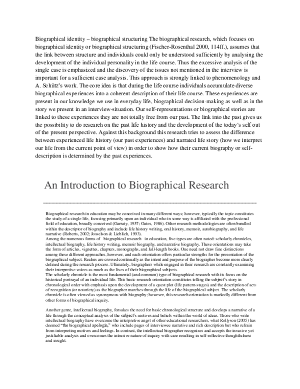 (DOC) Biographical identity