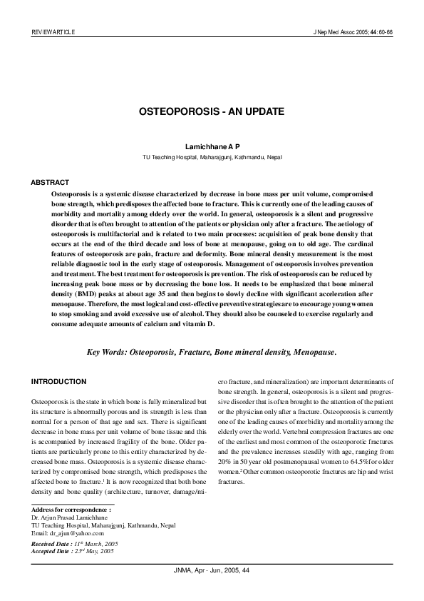 Causes of osteoporosis image