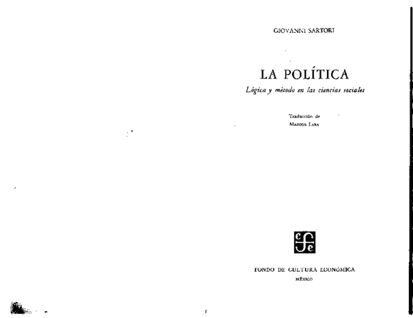 La Politica Giovanni Sartori Resumen Por Capitulos www.academia.edu
