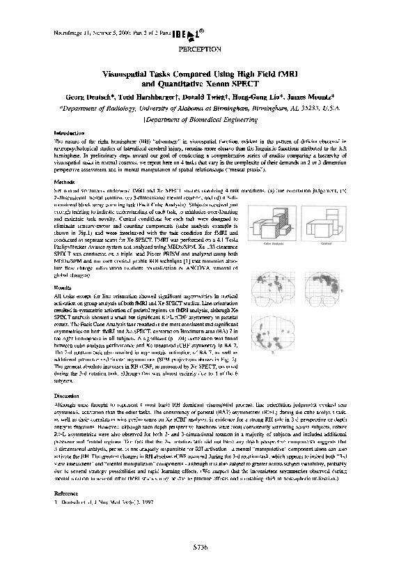 (PDF) Visuospatial tasks compared using high field fMRI and ...