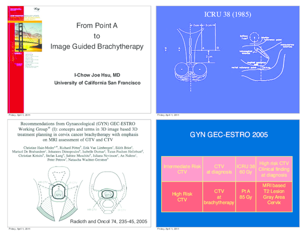 (PDF) From Point A to Image Guided Brachytherapy GYN GEC-ESTRO 2005