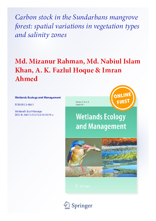 (PDF) Carbon stock in the Sundarbans mangrove forest: spatial ...