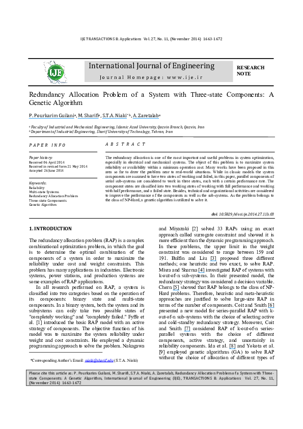 (PDF) Redundancy allocation problem of a system with three-state ...