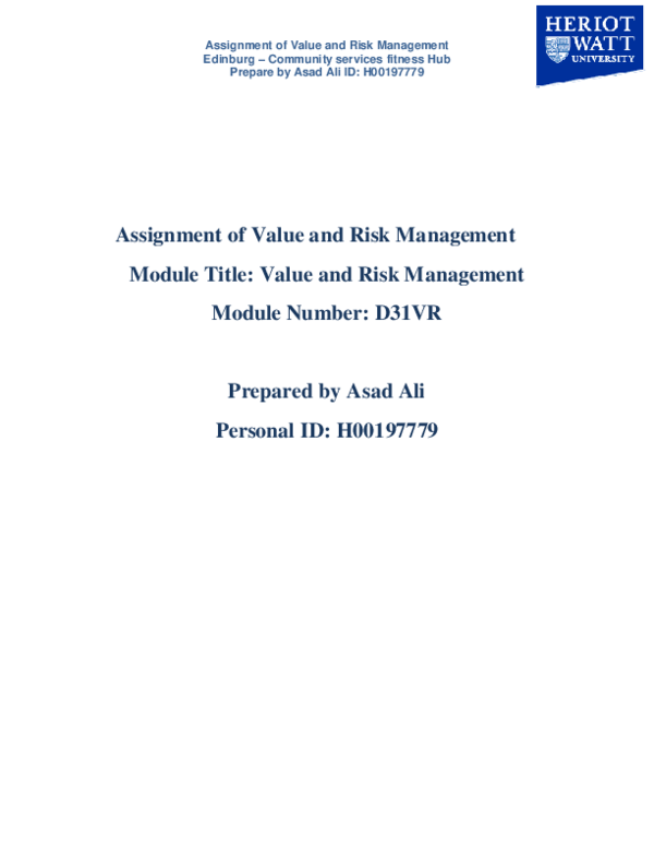 risk management process example project risk and procurement management assignment