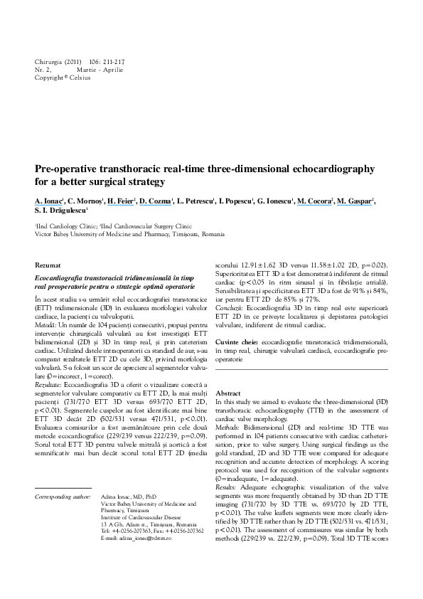 (PDF) Preoperative transthoracic realtime threedimensional