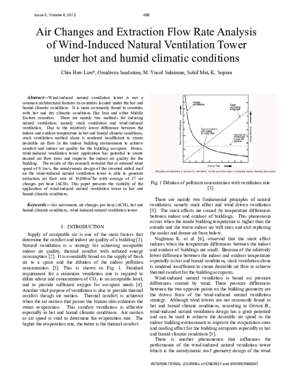 (PDF) Air Changes and Extraction Flow Rate Analysis of Wind-Induced ...