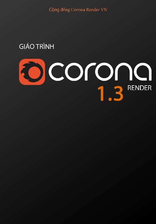 First page of “GIÁO TRÌNH CORONA RENDER”