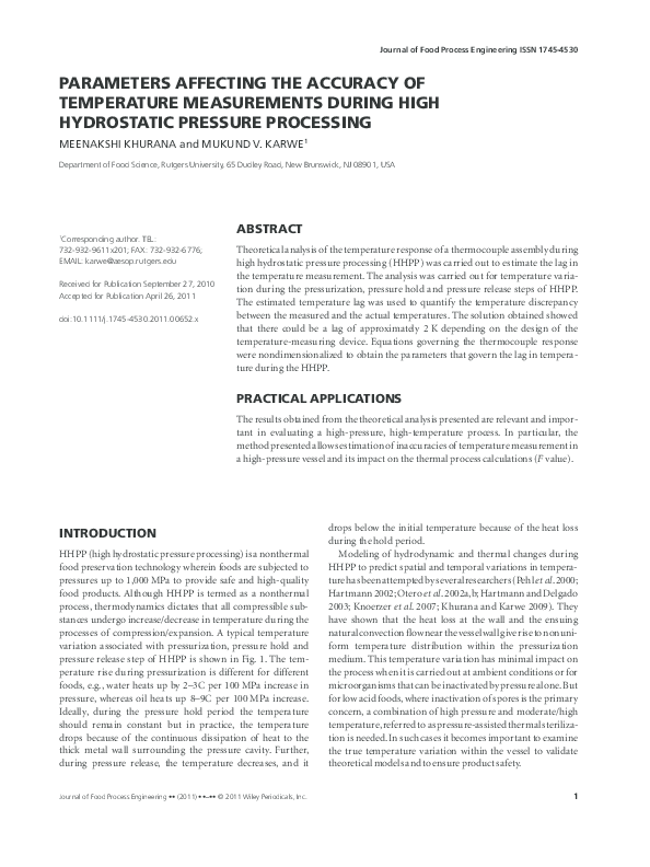 (PDF) Parameters Affecting the Accuracy of Temperature Measurements ...