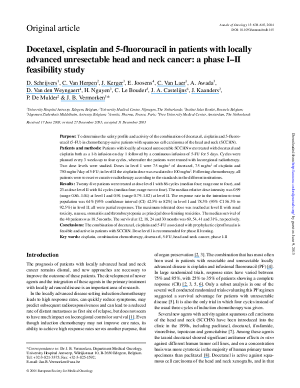 (PDF) Docetaxel, cisplatin and 5-fluorouracil in patients with locally ...