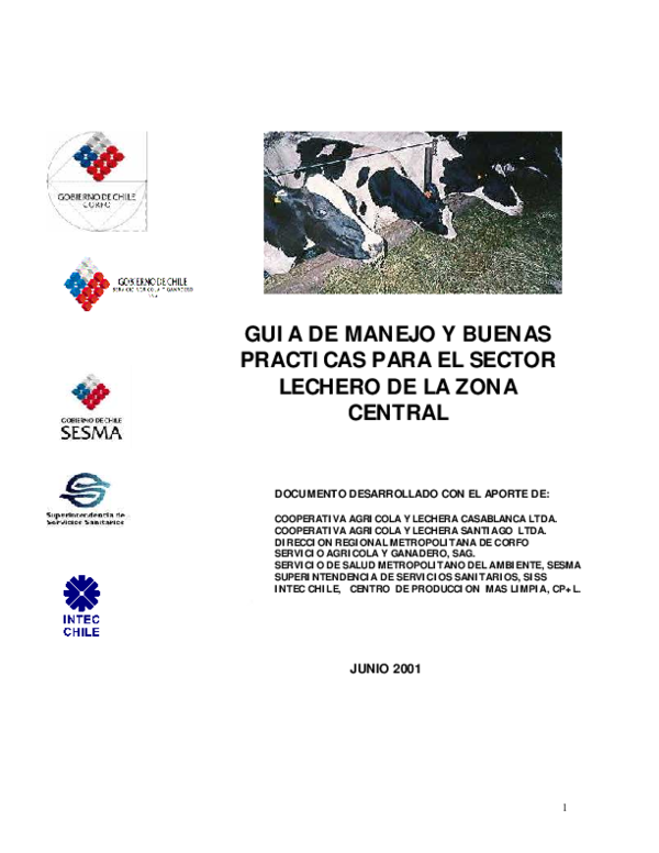 (PDF) GUIA DE MANEJO Y BUENAS PRACTICAS PARA EL SECTOR LECHERO DE LA ...