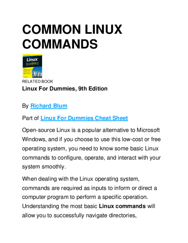 basic linux commands pdf