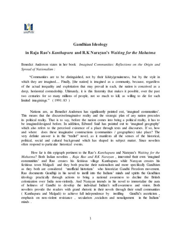 Essay on kanthapura 08 picture