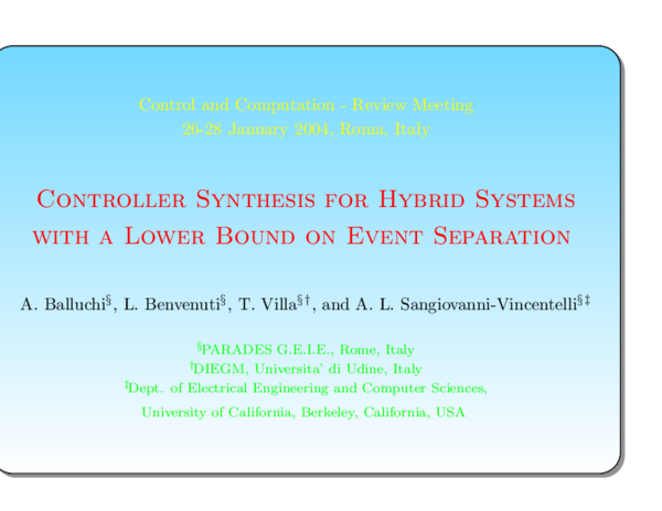 (PDF) Controller synthesis for hybrid systems with a lower bound on ...