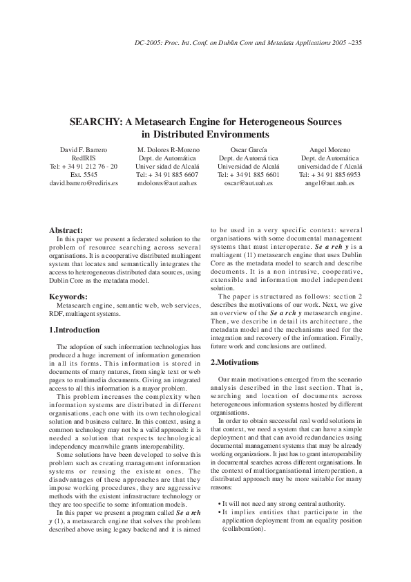 (PDF) SEARCHY: a metasearch engine for heterogeneous sources in ...