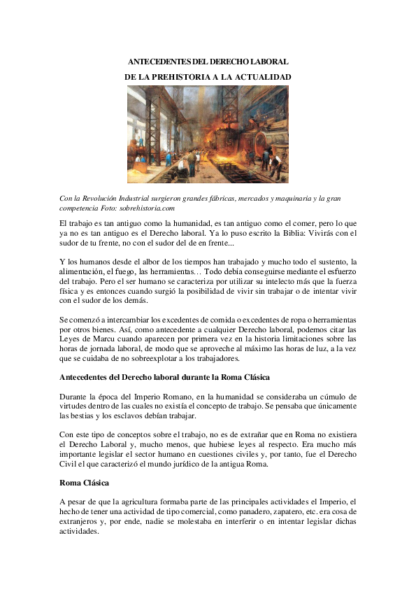 (DOC) ANTECEDENTES DEL DERECHO LABORAL DE